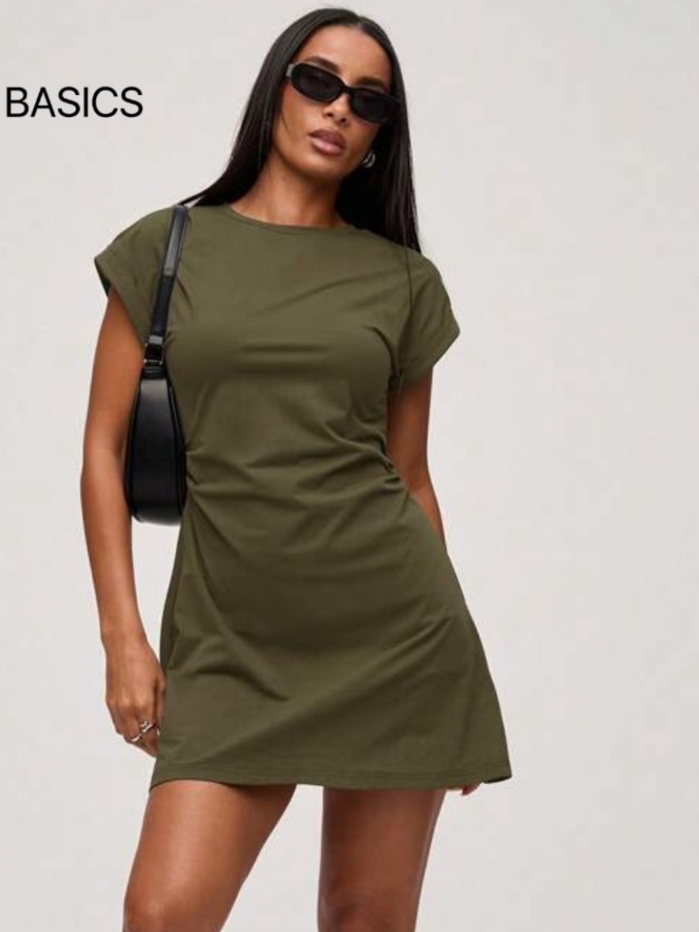 H&M Olive Green Midi Dress L